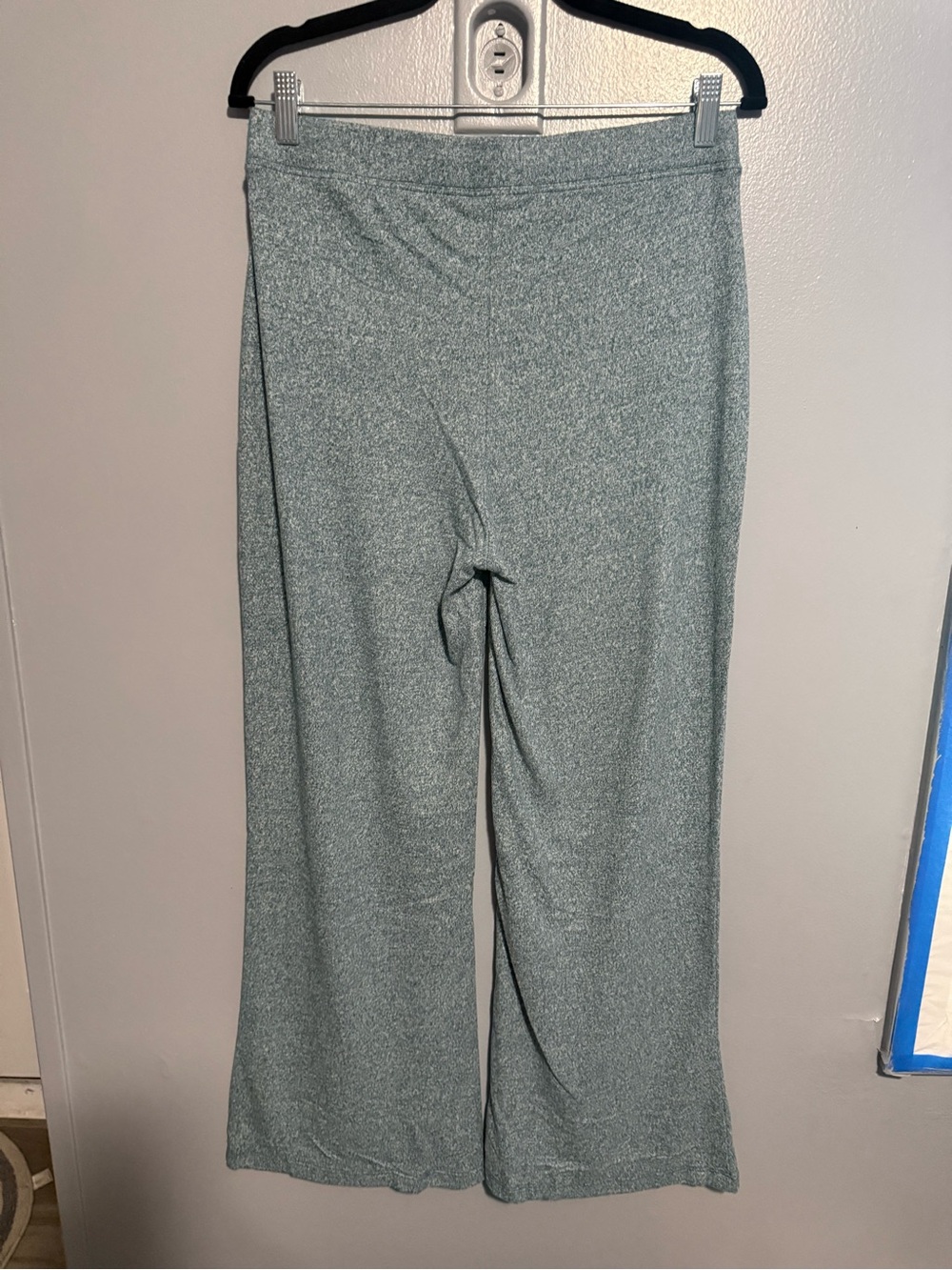 Cozy Wide-Leg Hacci Pants — Teal - Picture 3 of 3